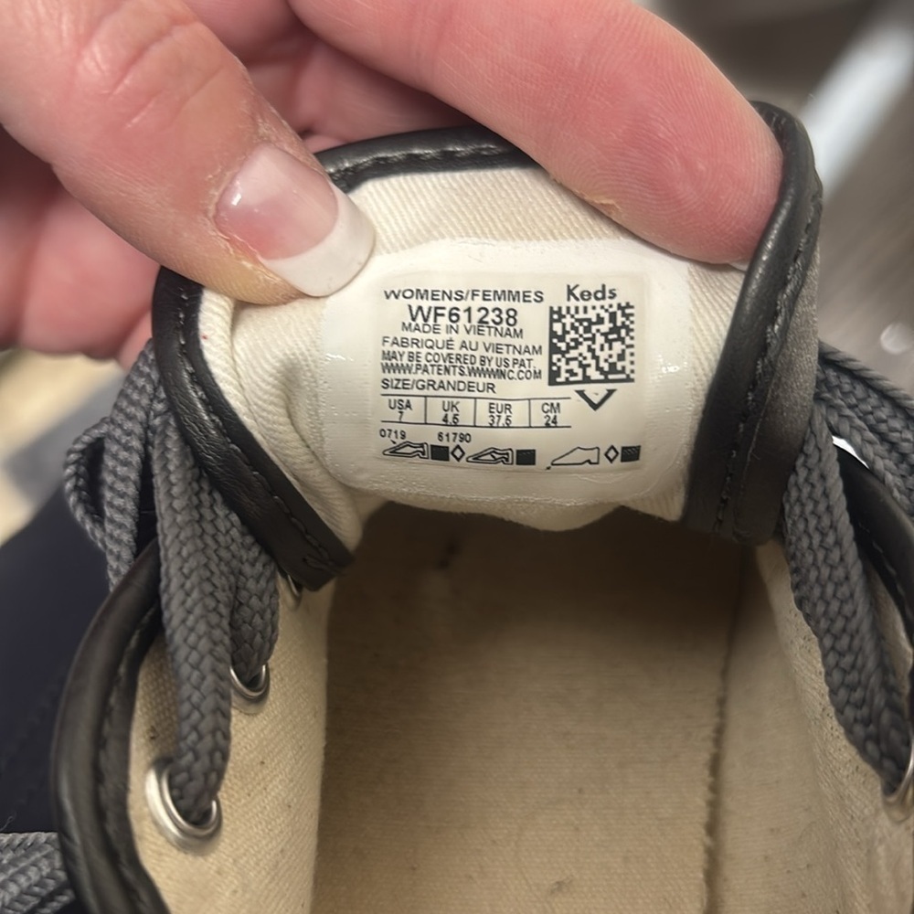 Keds Women's grey satin and leather  Sneakers - Picture 10 of 10